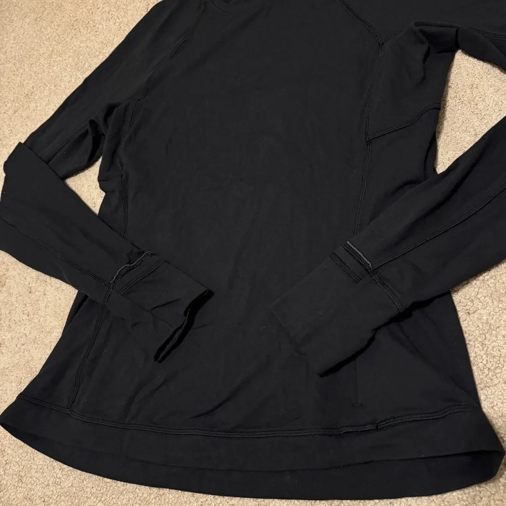 Lululemon It’s Rulu Run Long Sleeve Size 10 Black Athletic Running Fitted Top